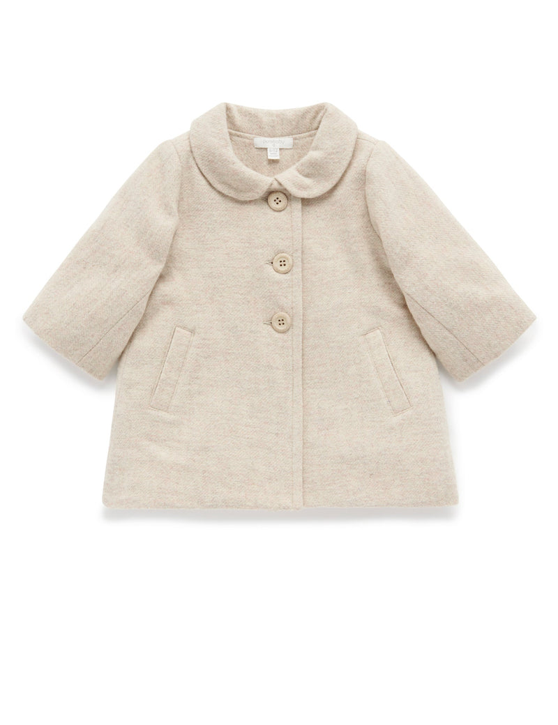 A-Line Princess Coat - ECRU MELANGE
