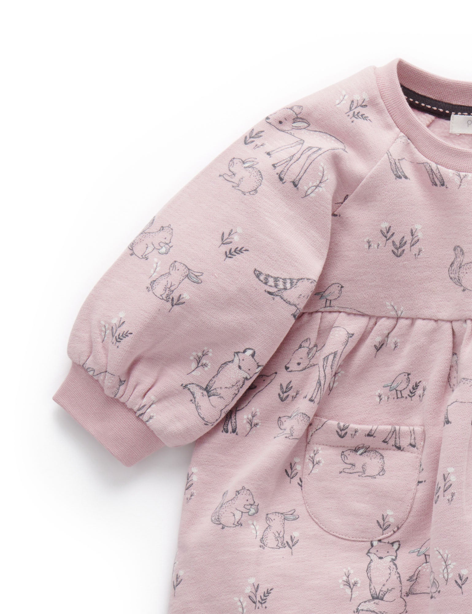 Fleece Dress - Forest Gathering Print