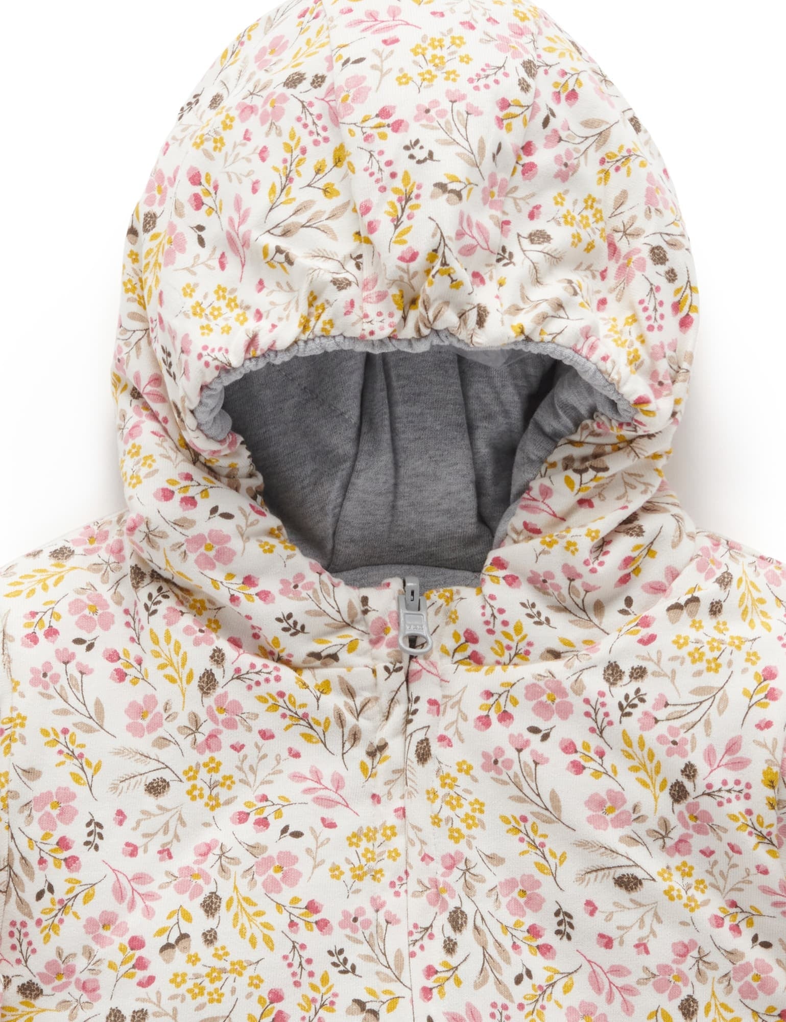 Reversible Quilted Jacket - WINTER FLORAL PRINT
