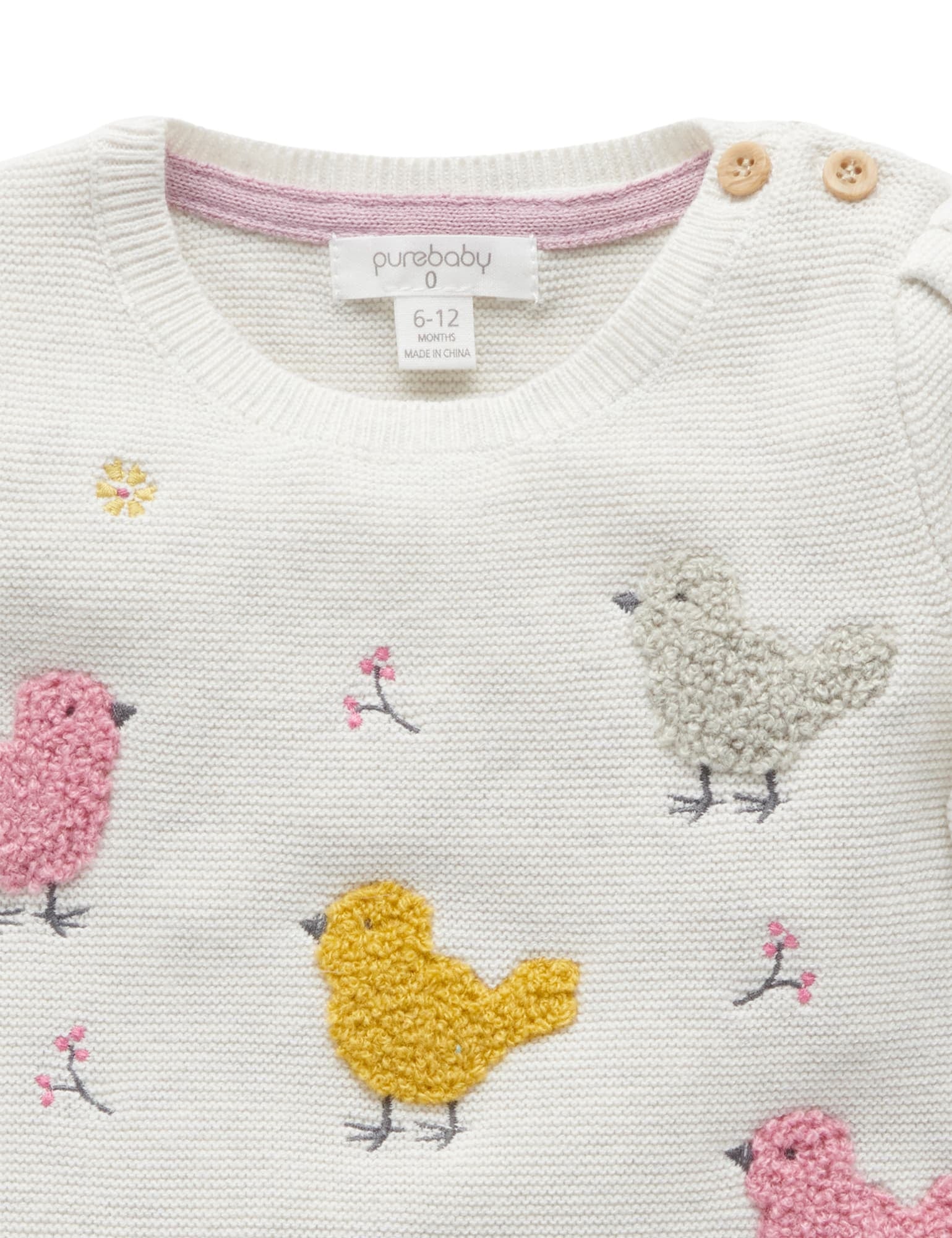 Fluffy Bird Jumper - Cloud Melange