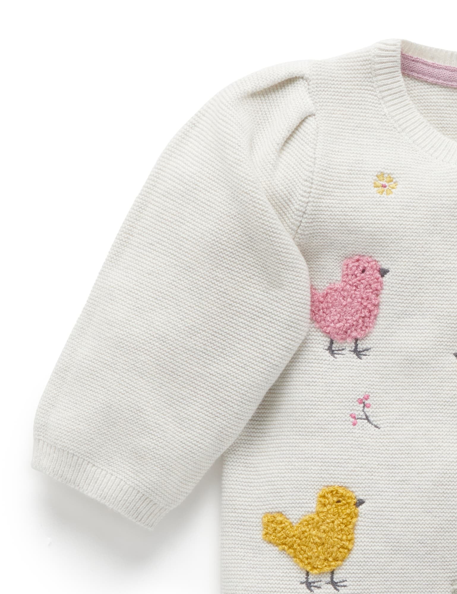 Fluffy Bird Jumper - Cloud Melange