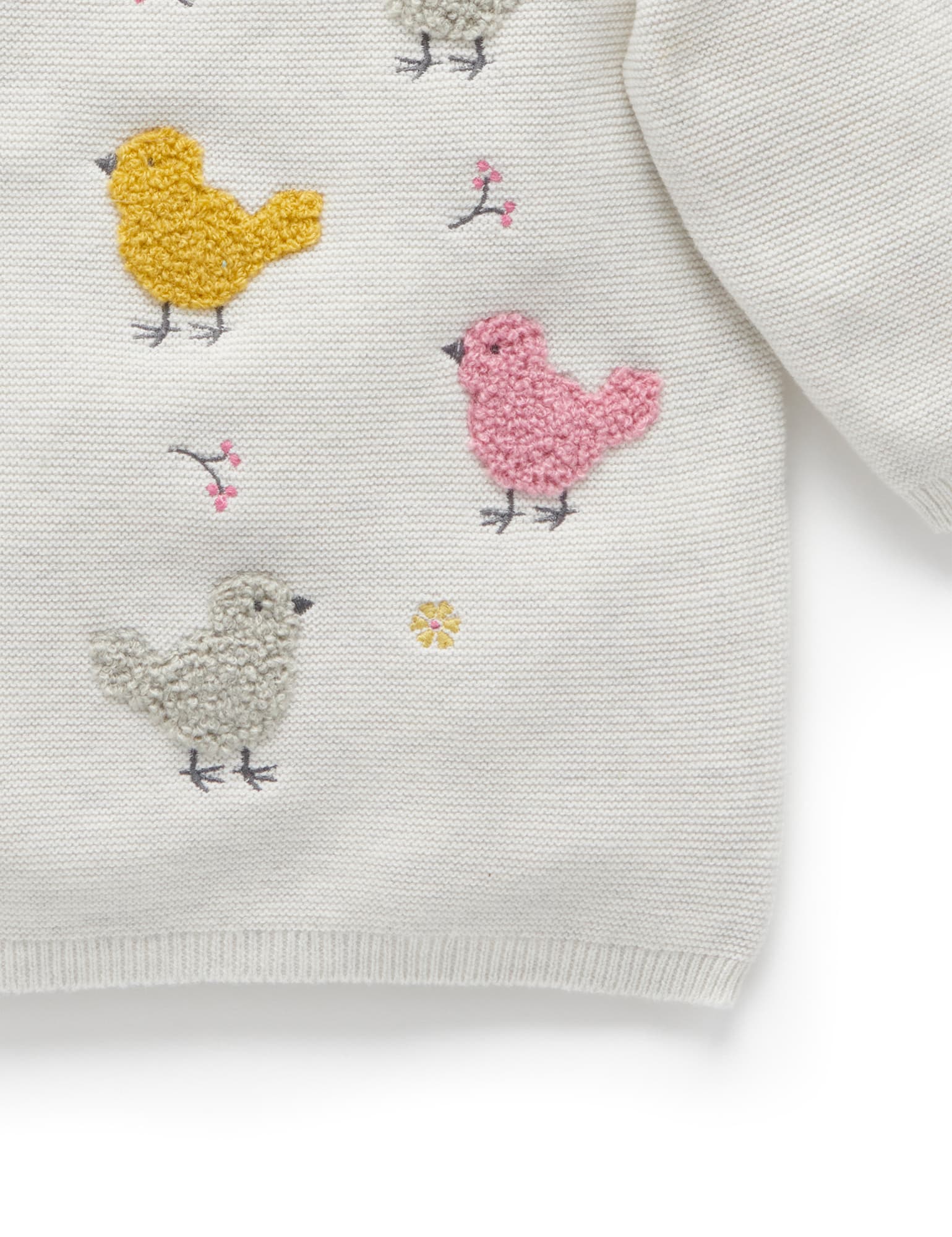 Fluffy Bird Jumper - Cloud Melange