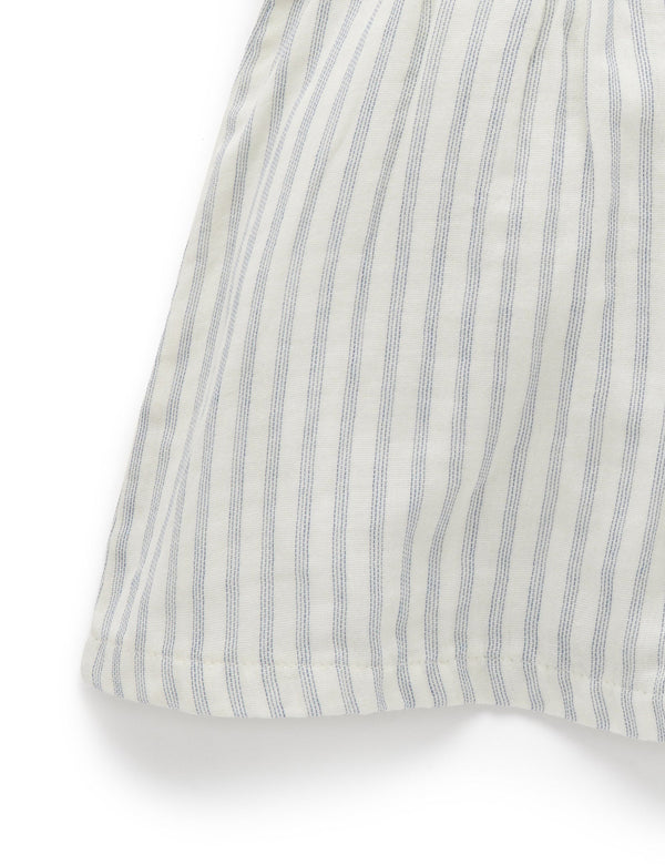 Ruffle Dress - Fine Stripe