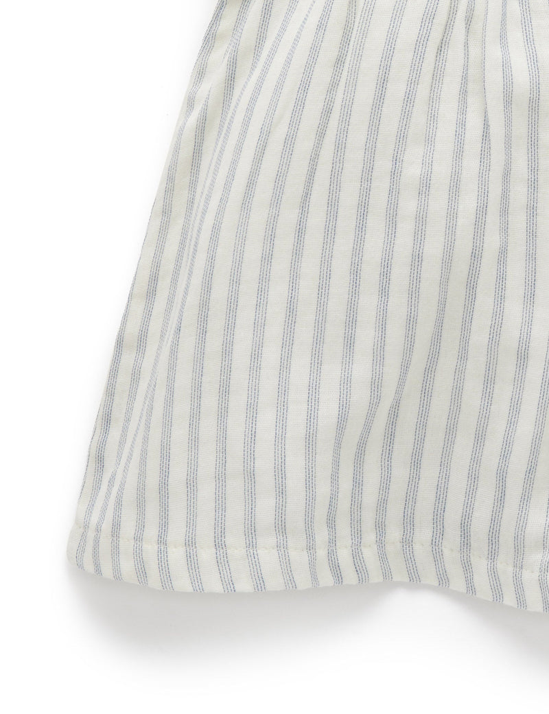 Ruffle Dress - Fine Stripe