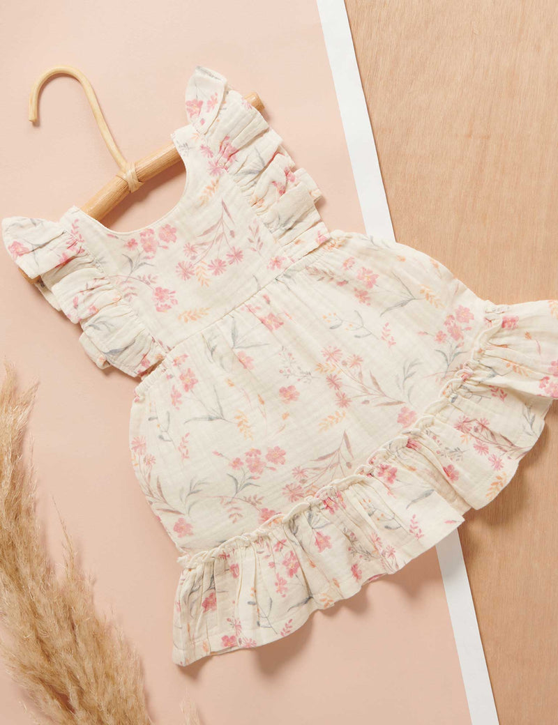 Island Floral Dress - Pussy Willow Print