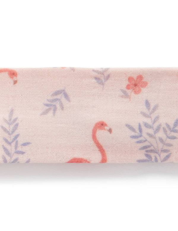 Gathered Headband - Flamingo Print