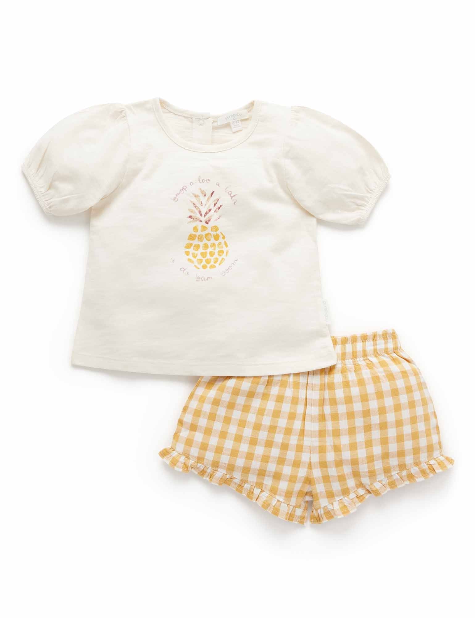 Pineapple Set - Golden Gingham