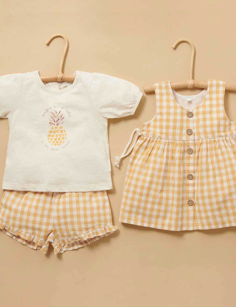 Pineapple Set - Golden Gingham