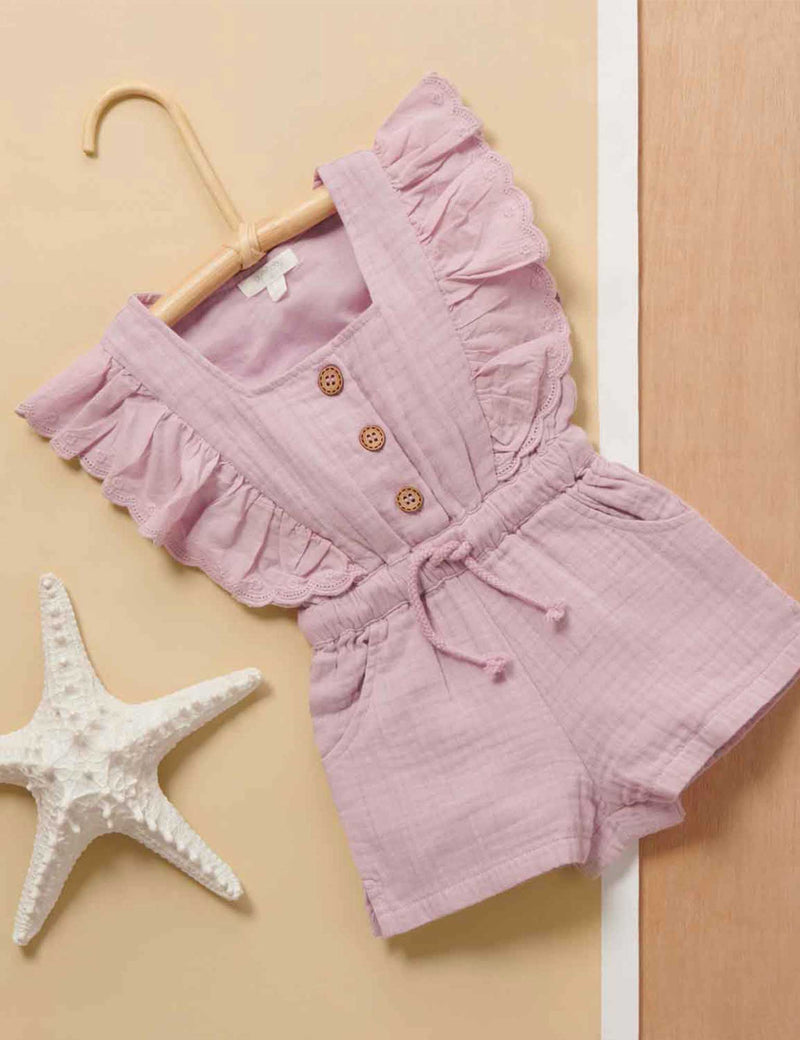 Ruffle Jumpsuit - Grape