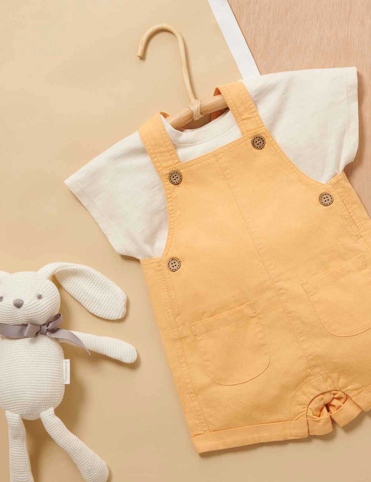 Linen Blend Overall - Pineapple
