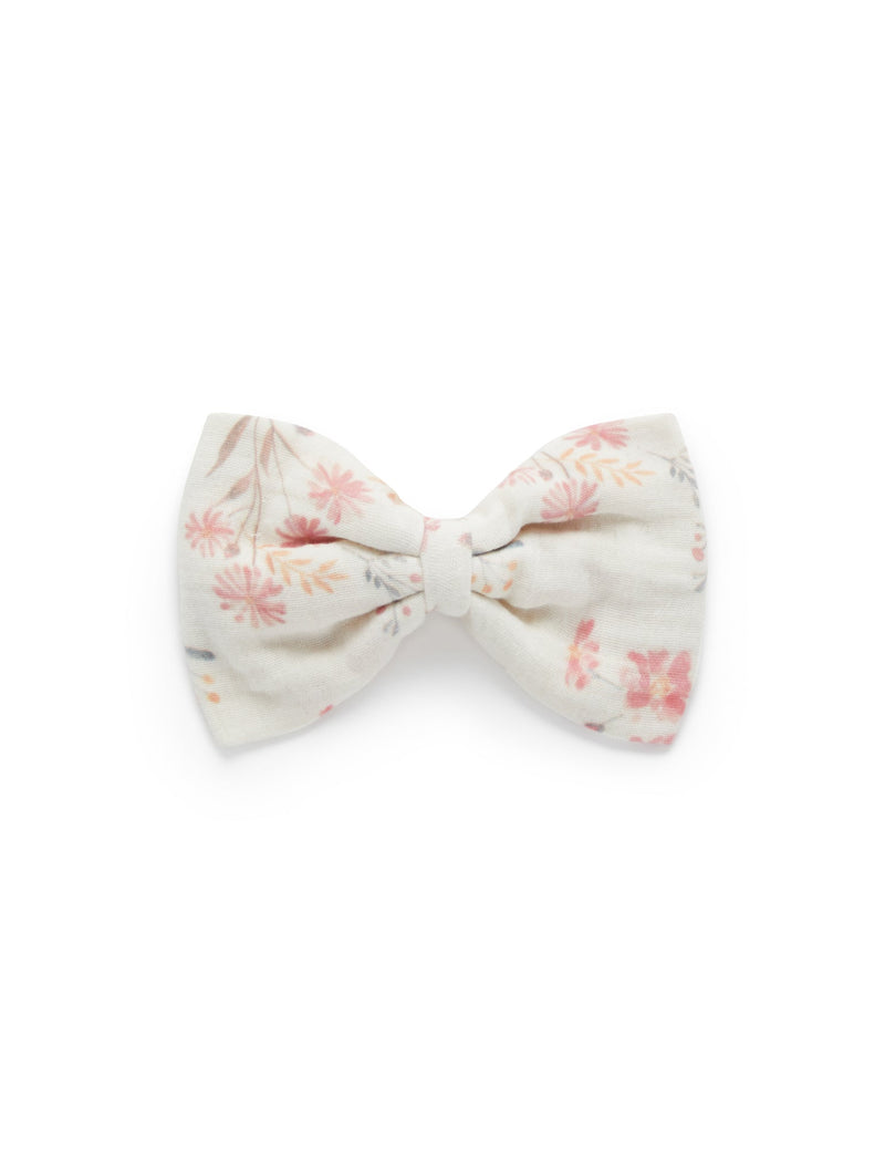 Large Bow Clip - Pussy Willow Print