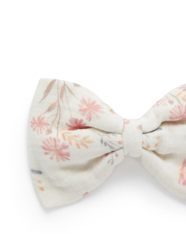 Large Bow Clip - Pussy Willow Print