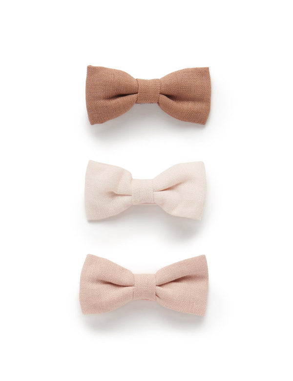 Blush Linen Bow - Multi