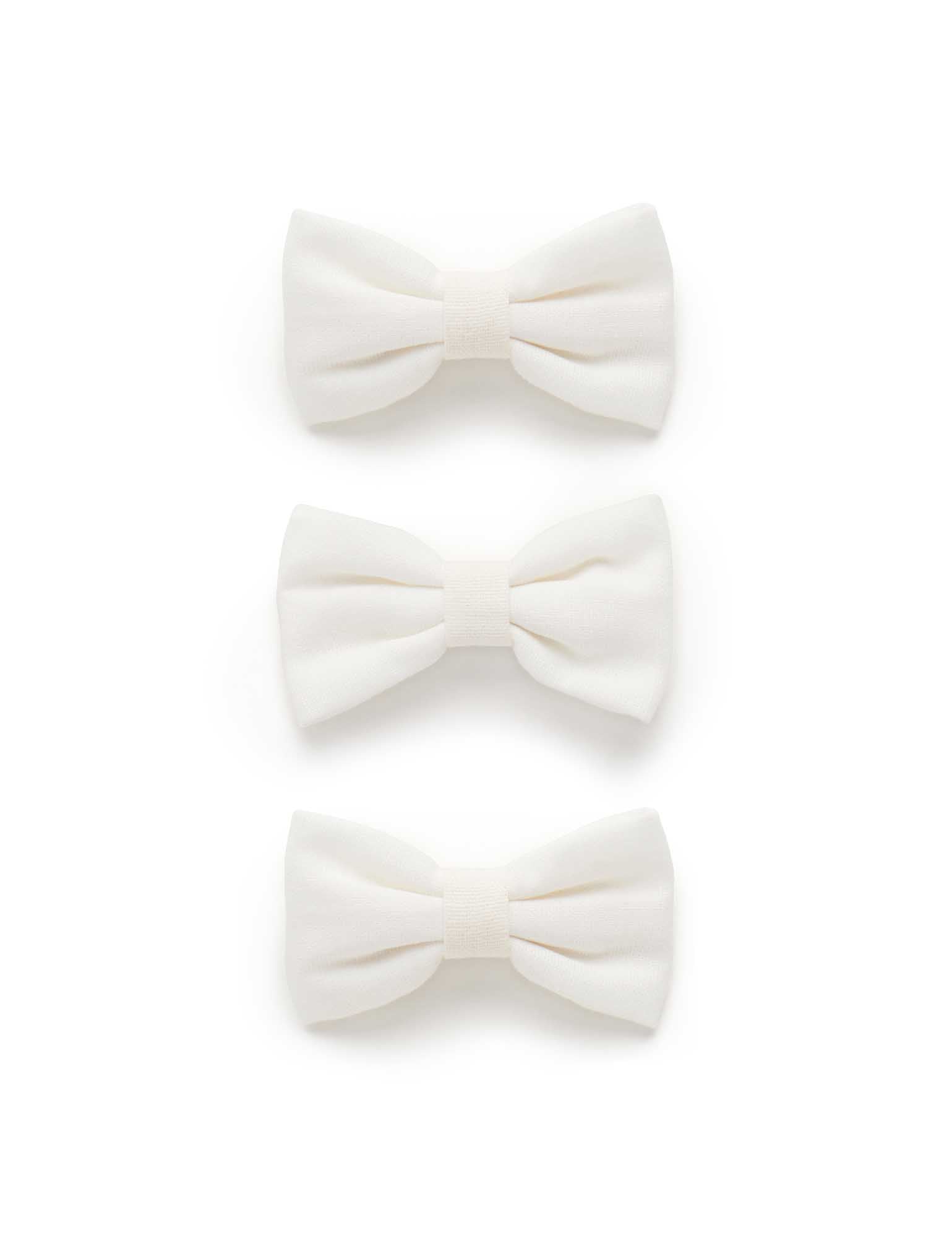 Linen Bow Clip  - Vanilla