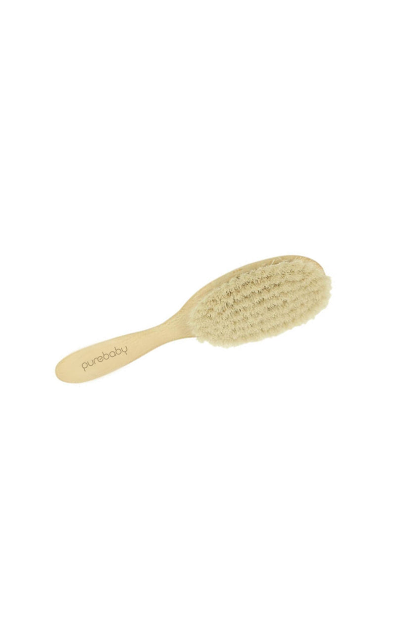 Purebaby Goat Hair Brush w box - NATURAL