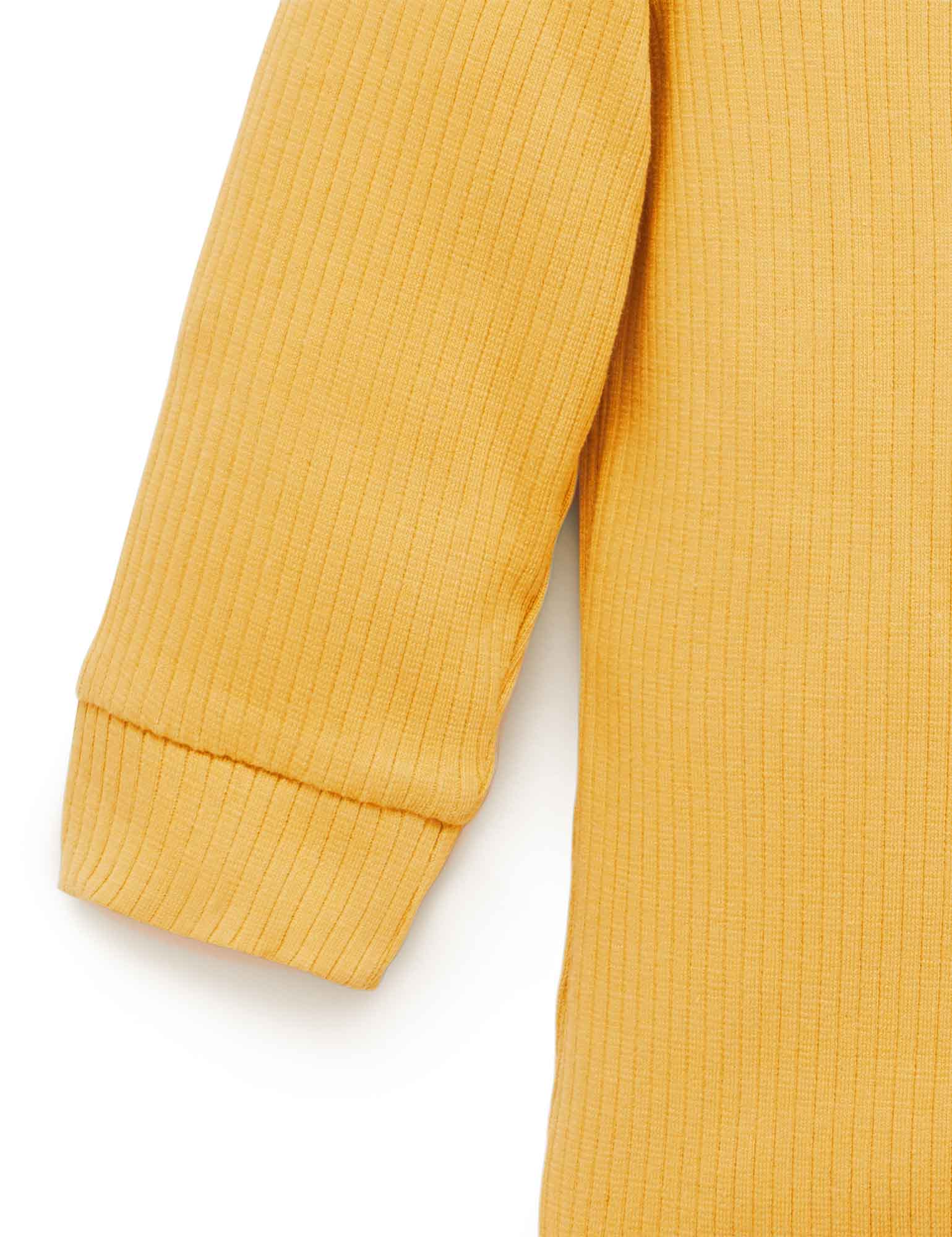 Rib L/Slv Henley Tee - Golden