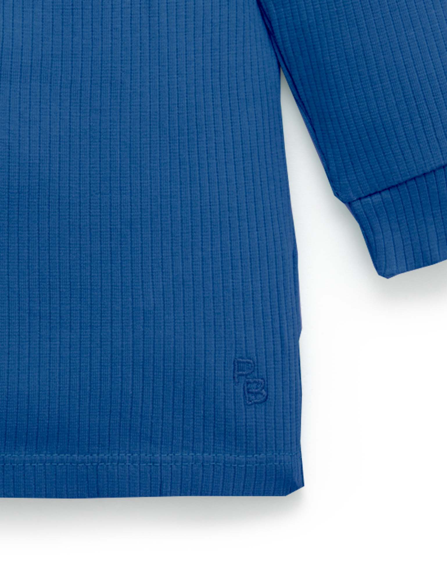 Rib L/Slv Henley Tee - Waterfall