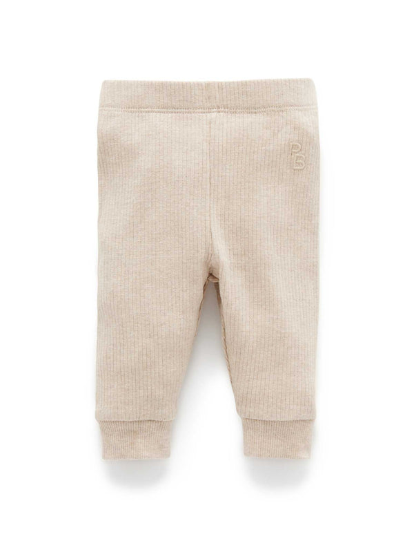 Rib Leggings - Biscuit Melange
