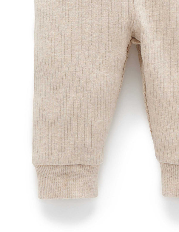 Rib Leggings - Biscuit Melange