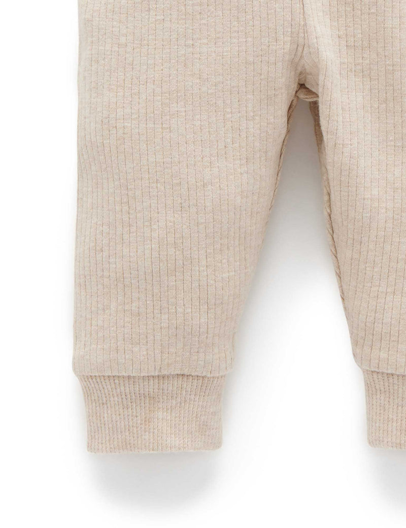 Rib Leggings - Biscuit Melange