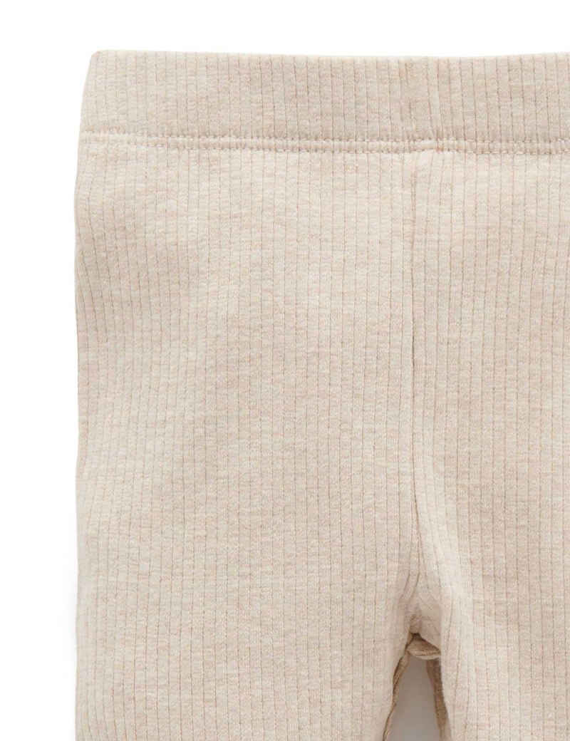 Rib Leggings - Biscuit Melange