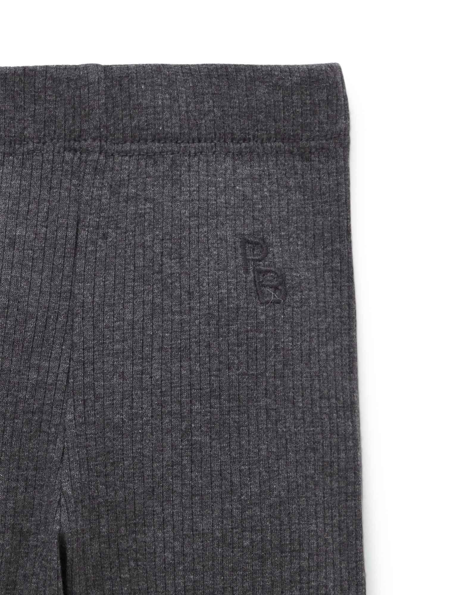 Rib Leggings - Charcoal Melange