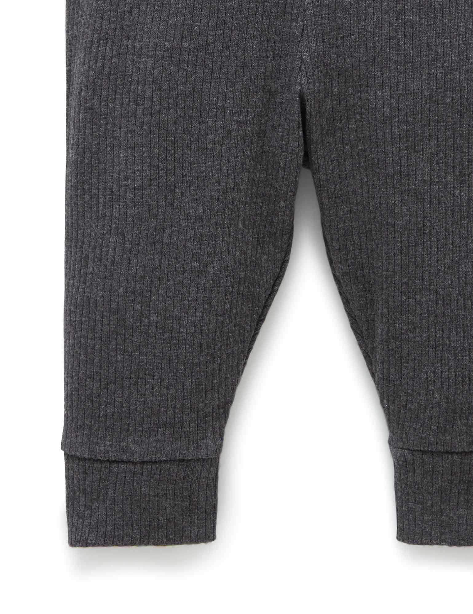 Rib Leggings - Charcoal Melange