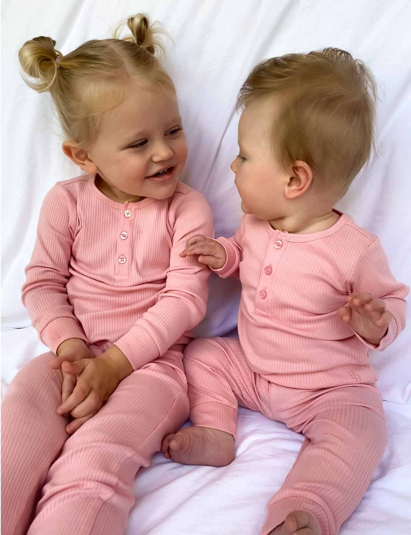 Rib Leggings - Dusty Rose