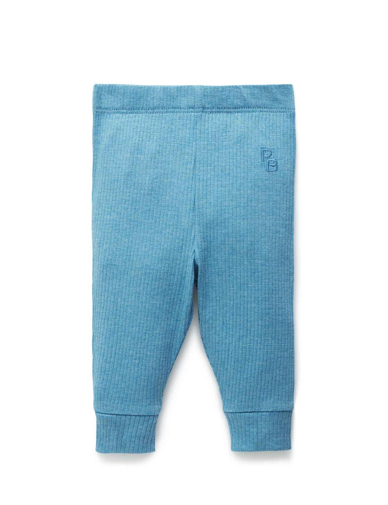 Rib Leggings - Lake Melange