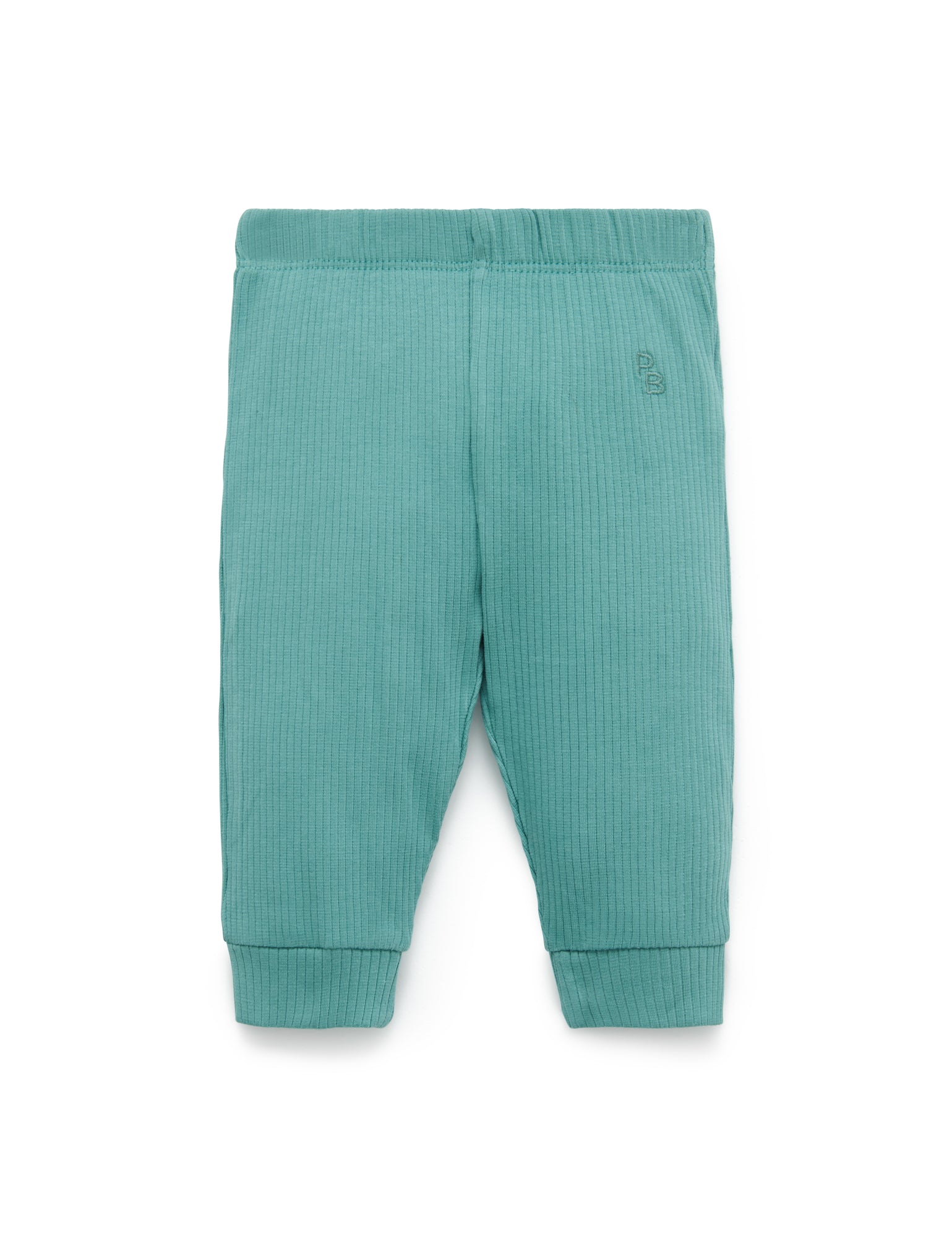 Rib Leggings - Moss Green