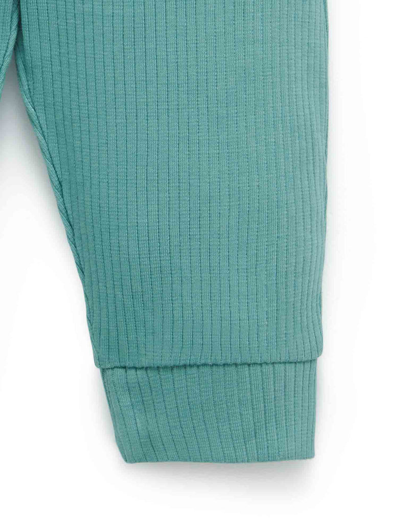 Rib Leggings - Moss Green