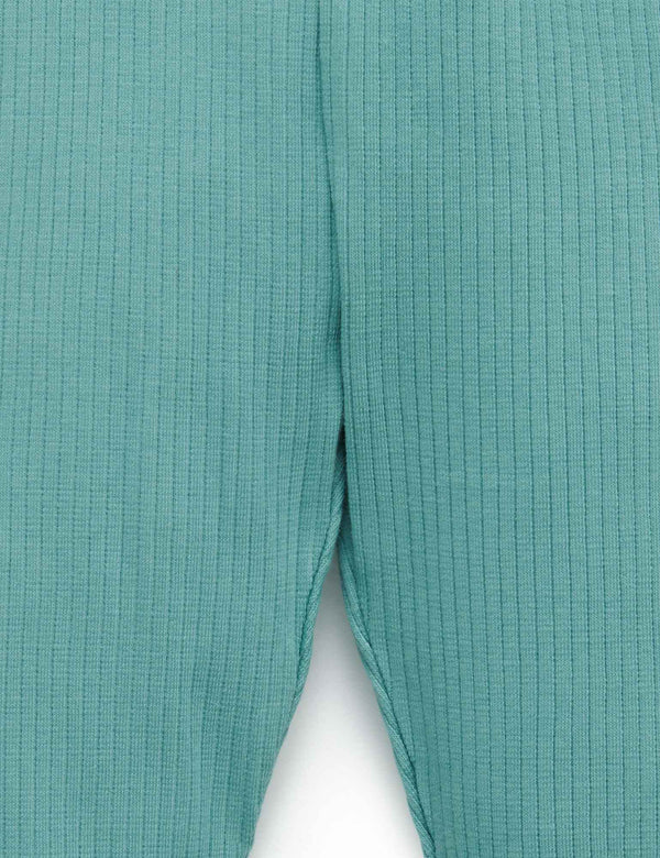 Rib Leggings - Moss Green