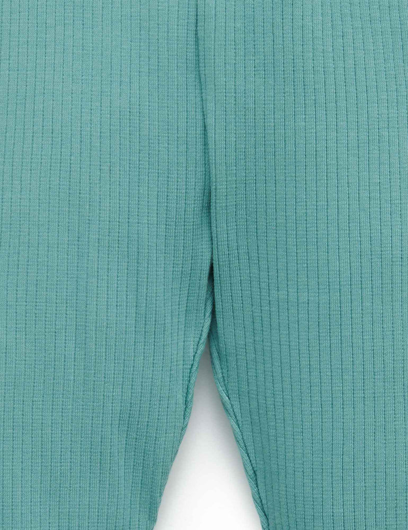 Rib Leggings - Moss Green