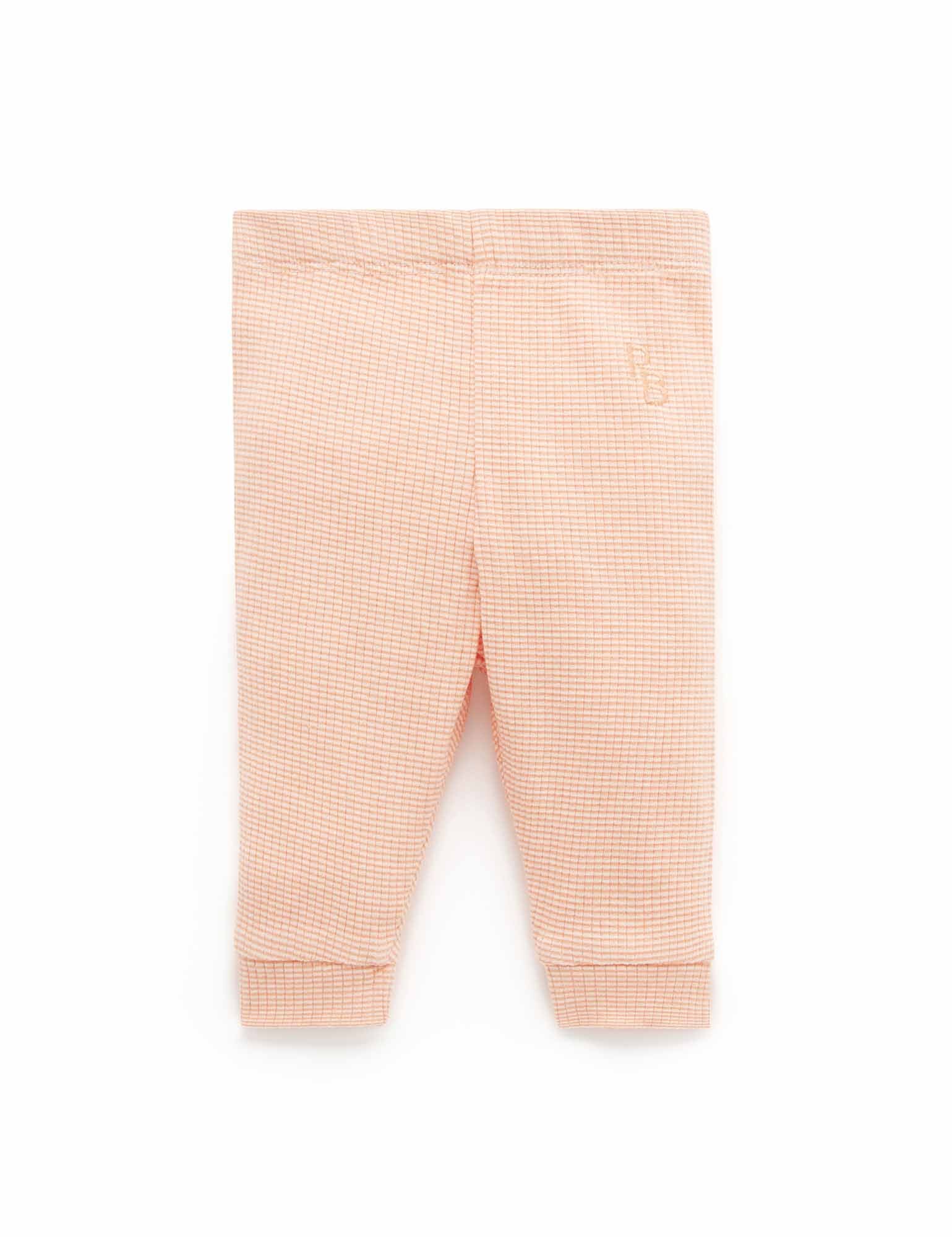 Rib Leggings - Orange Stripe