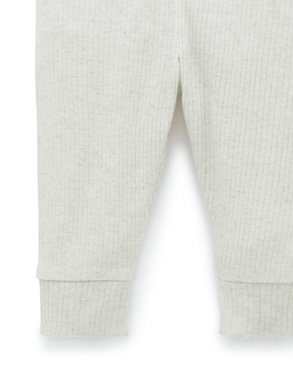 Rib Leggings - Wheat melange