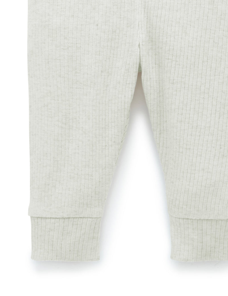 Rib Leggings - Wheat melange