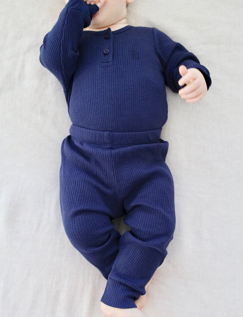 Rib Leggings - Winter Navy