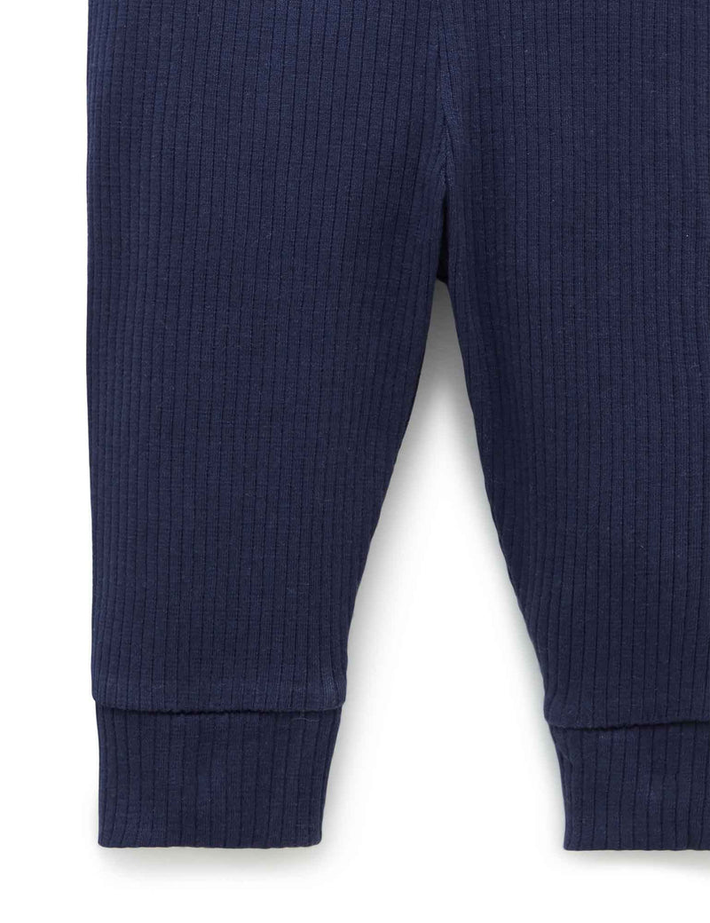 Rib Leggings - Winter Navy