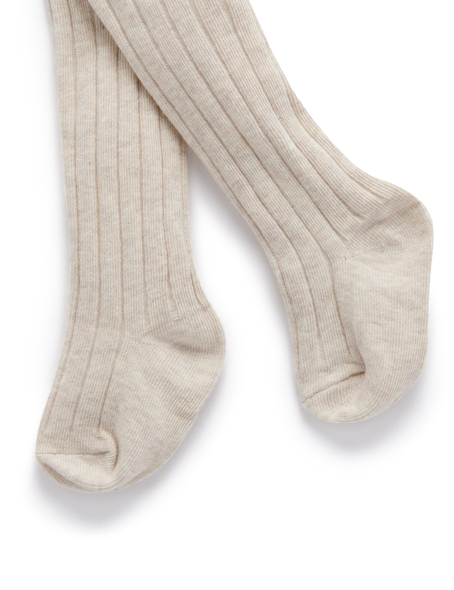 Rib Tights - ECRU MELANGE