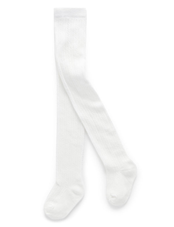 Eyelet Tights - Vanilla