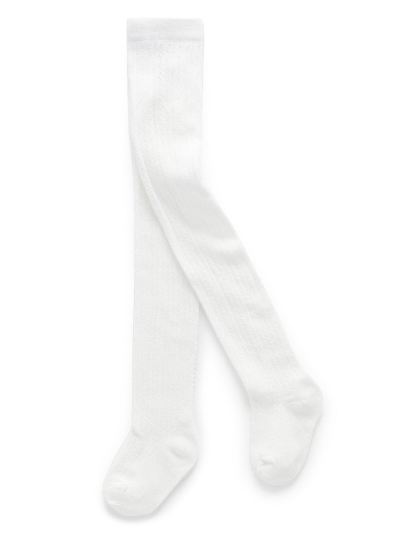 Eyelet Tights - Vanilla
