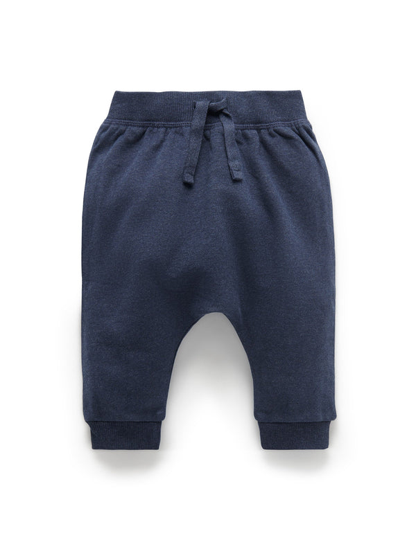 Slouch Track Pant - Navy melange