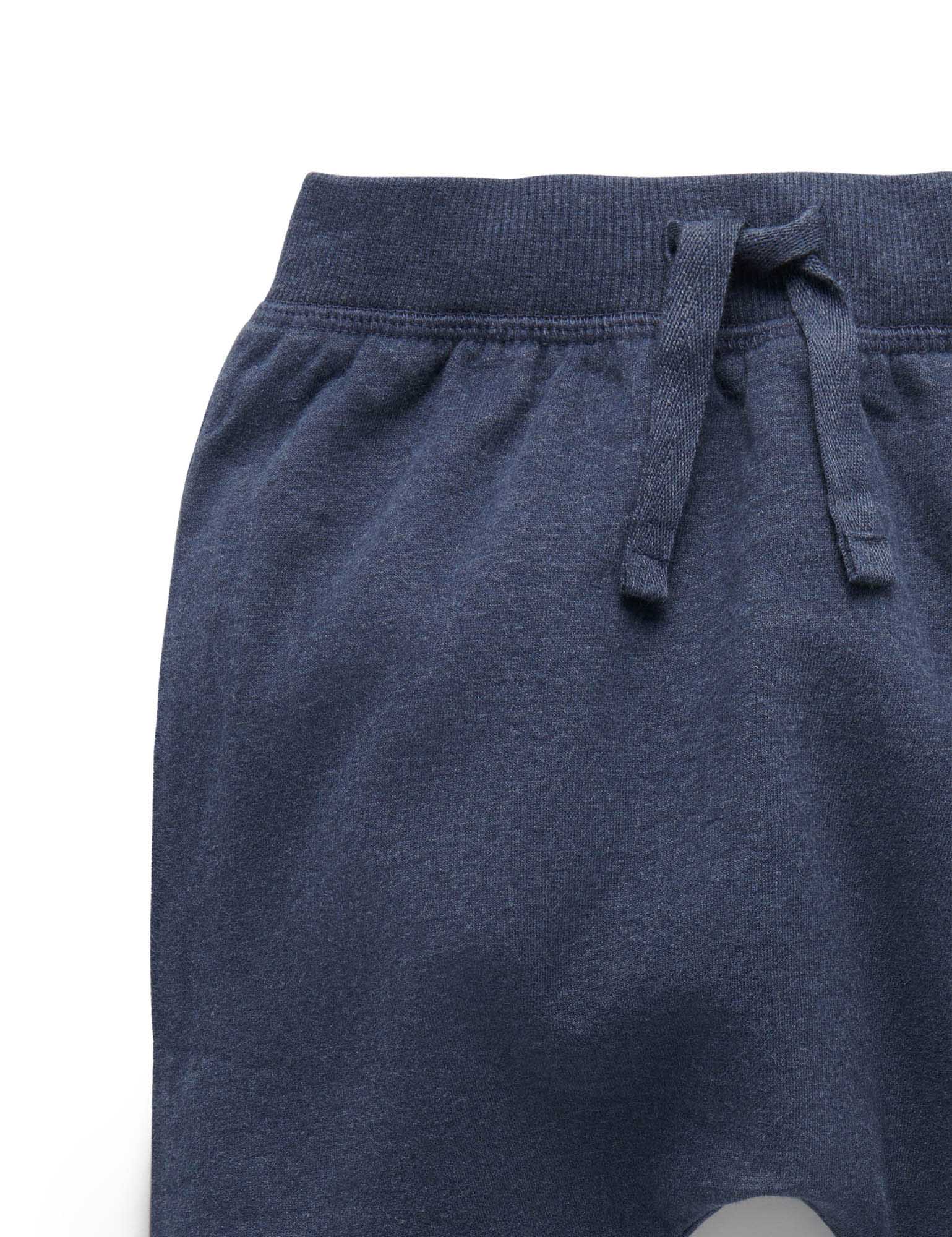 Slouch Track Pant - Navy melange