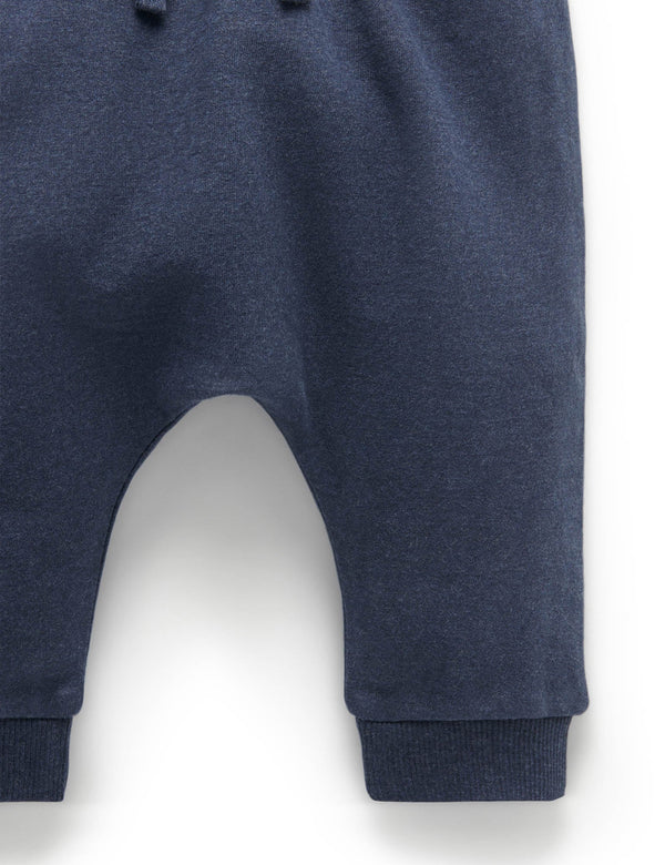 Slouch Track Pant - Navy melange
