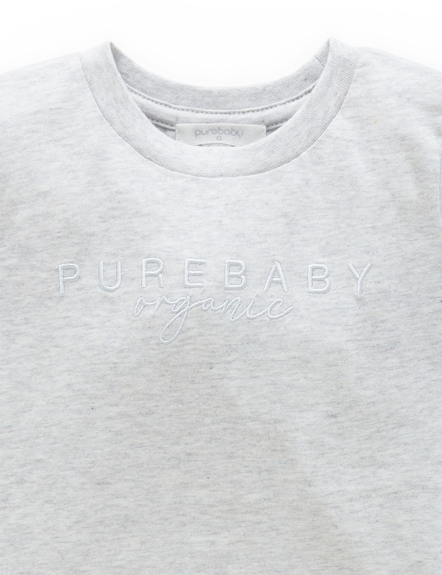 PB Logo L/Sleeve Tee - Pale Grey Melange