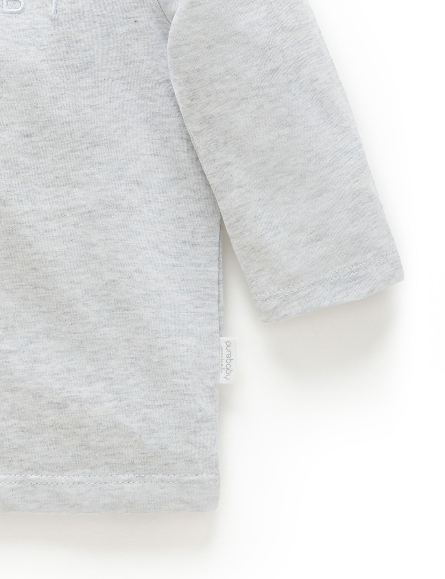 PB Logo L/Sleeve Tee - Pale Grey Melange