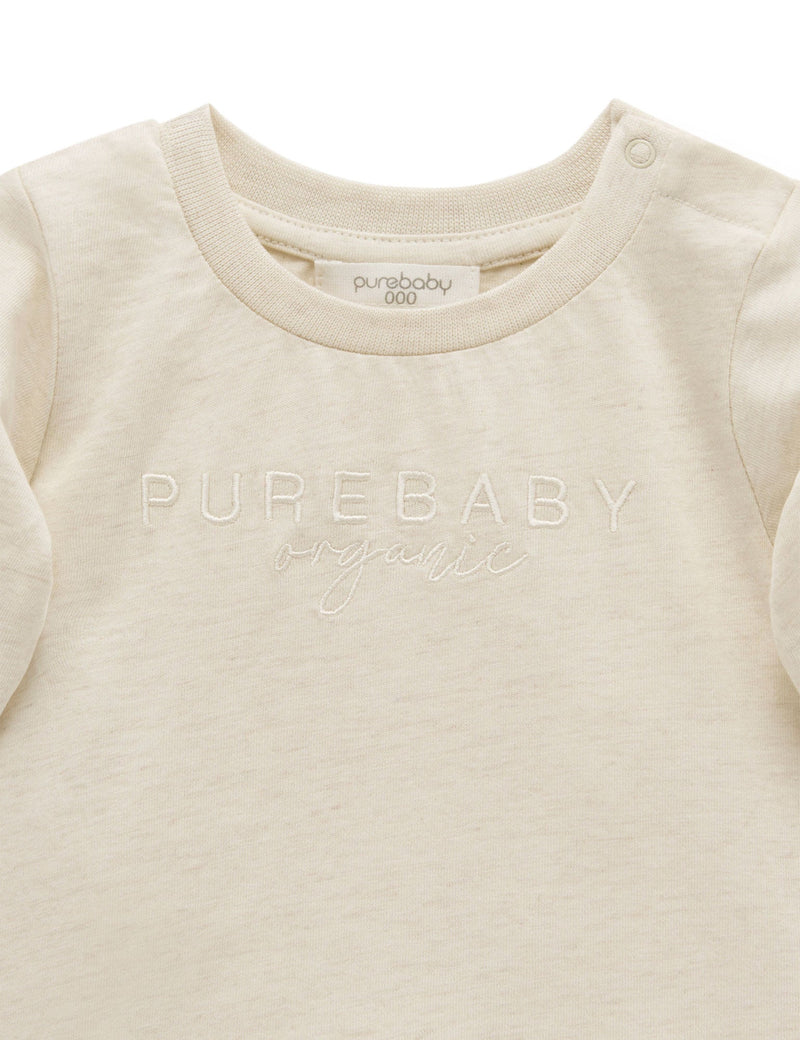 PB Logo L/Sleeve Tee - Wheat melange