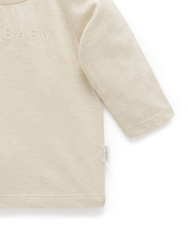 PB Logo L/Sleeve Tee - Wheat melange