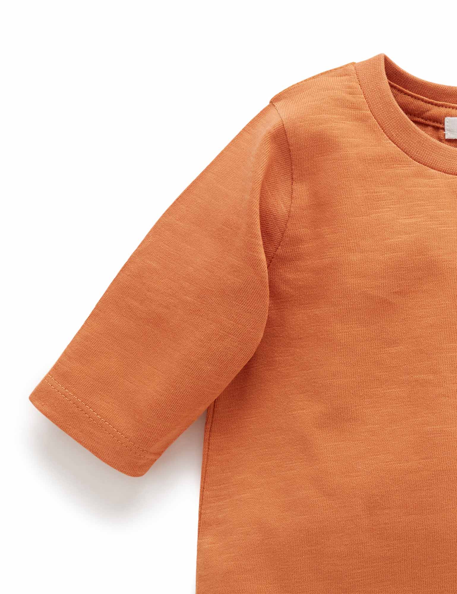 Basic L/slv Tee - Carrot