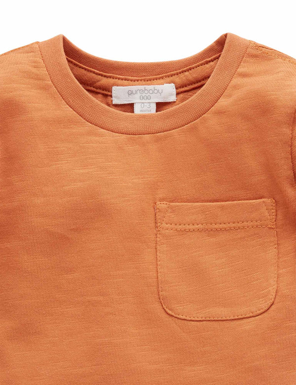 Basic L/slv Tee - Carrot